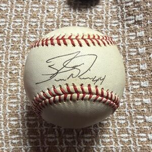 Autographed Baseball with Red Stitching